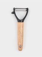 Овощечистка Magistro, 17×7×2.5 см, нержавеющая сталь, ручка каучук, бежевая, чёрная - Фото 2