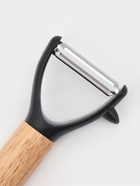 Овощечистка Magistro, 17×7×2.5 см, нержавеющая сталь, ручка каучук, бежевая, чёрная - Фото 5