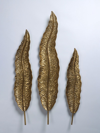 Декор на стену и на стол «Листья. Изгиб», панно, набор 3 шт.