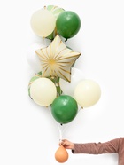 Воздушные шары «Зелёные грани», фольга, латекс, набор 12 шт. - фото 68181543