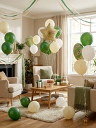 Воздушные шары «Зелёные грани», фольга, латекс, набор 12 шт. - Фото 9