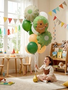 Воздушные шары «Капибара с ромашкой», фольга, латекс, набор 12 шт. - фото 120956496