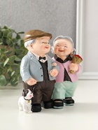 Фигурка полистоун «Дедуля с бабулей - романтичная прогулка», 12×9×12 см - фото 68181621