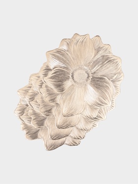 Набор салфеток для стола Доляна «Цветок», 38×38 см, 4 шт, ПВХ, цвет золото