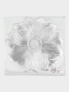 Набор салфеток для стола Доляна «Цветок», 38×38 см, 4 шт., ПВХ, серебристый - фото 69173959