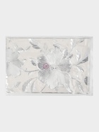 Набор салфеток для стола Доляна «Цветы», 44.5×30 см, 4 шт., ПВХ, серебристый  (артикул 10955542)  большой выбор товаров оптом и в розницу по низким ценам с доставкой