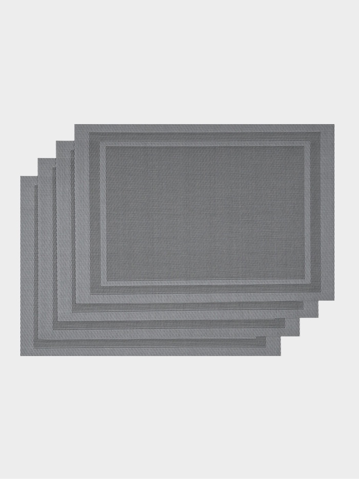 Набор салфеток сервировочных Доляна «Уют», 45×30 см, 4 шт., серый