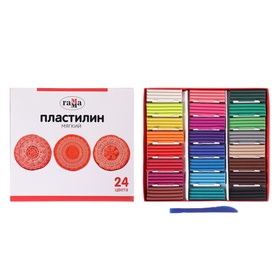 {{photo.Alt || photo.Description || 'УЦЕНКА Пластилин 24 цв 480 г Гамма, со стеком, картон 2001241'}}