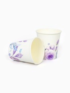 Стакан одноразовый бумажный «Сиреневые розы», 250 мл (комплект 12 шт) - фото 68181721