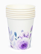 Стакан одноразовый бумажный «Сиреневые розы», 250 мл (комплект 12 шт) - фото 68181722
