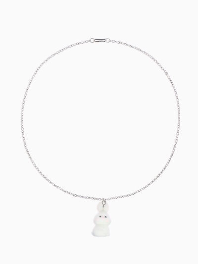 Кулон детский «Выбражулька. Кролик», белый в серебре