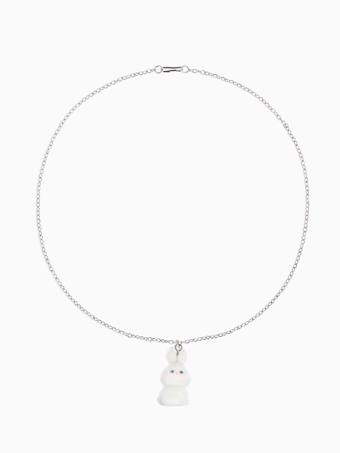 Кулон детский «Выбражулька. Кролик», белый в серебре