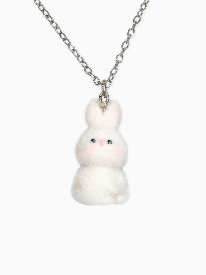 Кулон детский «Выбражулька. Кролик», белый в серебре - Фото 1