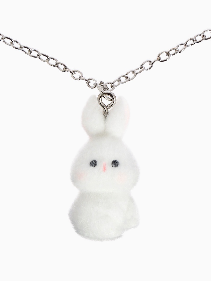 Кулон детский «Выбражулька. Кролик», белый в серебре - Фото 1