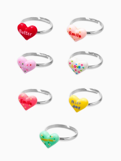 Кольцо с надписями «Выбражулька. Сердце», безразмерное, МИКС