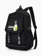 Рюкзак школьный для мальчика, 1 отделение, 5 карманов, 31×14×45 см, чёрный - фото 68976063