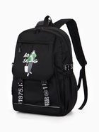 Рюкзак школьный для мальчика, 1 отделение, 5 карманов, с рисунком, 31×14×45 см, чёрный - фото 68976067