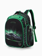 Рюкзак школьный для мальчика, эргономичная спинка, с пеналом, 30×12×36 см, чёрный - фото 68976068