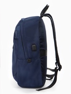 Рюкзак школьный, однотонный, USB, 1 отделение, 3 кармана, 30×15×45 см, синий - Фото 4