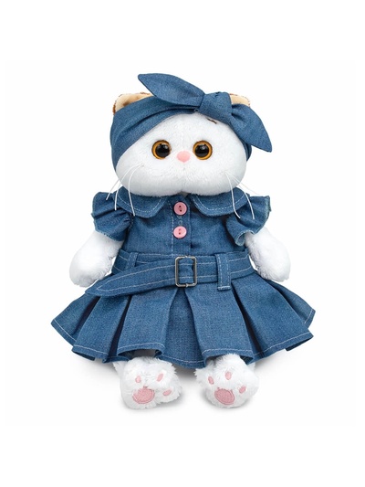 Мягкая игрушка «Кошечка Ли-Ли в платье деним», 24 см