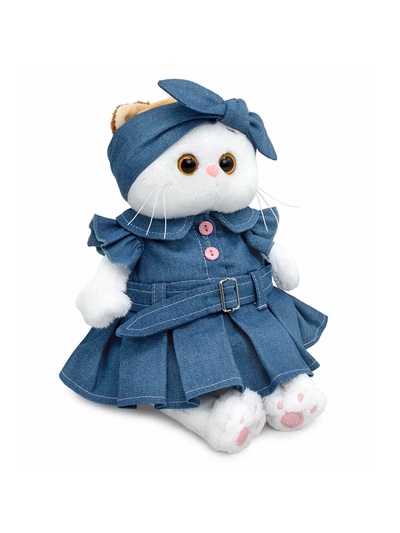 Мягкая игрушка «Кошечка Ли-Ли в платье деним», 24 см