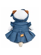 Мягкая игрушка «Кошечка Ли-Ли в платье «Деним», 24 см - фото 809460109