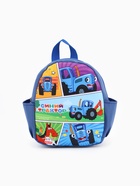 Рюкзак детский с боковыми карманами 22х18х8 см, Синий трактор  (артикул 10926199)  большой выбор товаров оптом и в розницу по низким ценам с доставкой