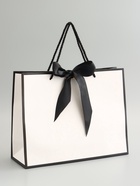 Пакет подарочный, ламинированный, белый, с бантом, 32×25×11 см - фото 68181819