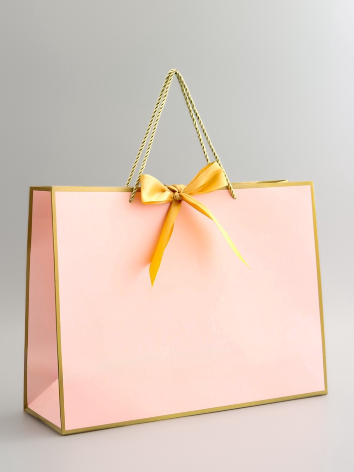 Пакет подарочный, ламинированный, розовый, с бантом, 43×32×14 см - Фото 1
