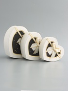 Набор подарочных коробок 3 в 1 сердца, 22×20×9; 18.5×17×7.5; 16×14×6 см - фото 68181859