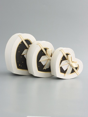 Набор подарочных коробок 3 в 1 сердца, 22×20×9; 18.5×17×7.5; 16×14×6 см