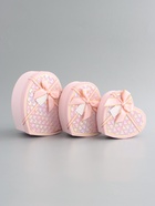 Набор подарочных коробок 3 в 1 сердца, 22×20×9; 18.5×17×7.5; 16×14×6 см - фото 68181864