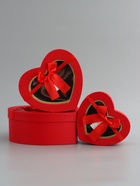 Набор подарочных коробок 3 в 1 сердца, 22×20×9; 18.5×17×7.5; 1 6×14×6 см  (артикул 10953948)  большой выбор товаров оптом и в розницу по низким ценам с доставкой