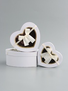 Набор подарочных коробок 3 в 1 сердца, белый, 22×20×9; 18.5×17×7.5; 1 6×14×6 см - фото 68181885