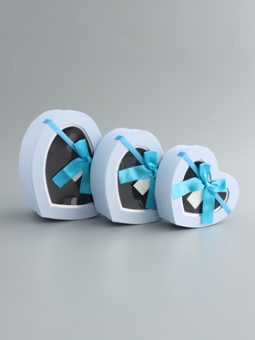 Набор подарочных коробок 3 в 1 сердца, 22×20×9; 18.5×17×7.5; 1 6×14×6 см