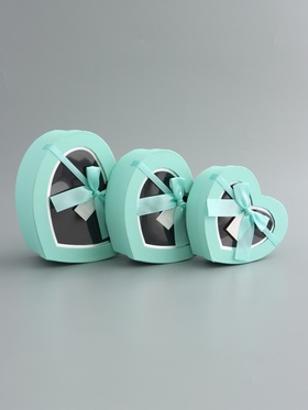 Набор подарочных коробок 3 в 1 сердца, 22×20×9; 18.5×17×7.5; 1 6×14×6 см