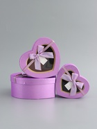 Набор подарочных коробок 3 в 1 сердца, 22×20×9; 18.5×17×7.5; 1 6×14×6 см - фото 68181905