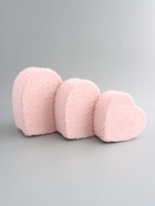 Набор подарочных коробок 3 в 1 сердца, розовый, плюшевая поверхность, L：30×27.5×12 см M：25.5×23.5×10 см S:20.7×19.5×8 см - фото 68181914