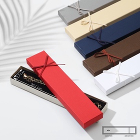 Набор коробочек подарочных под браслет, цепочку, часы «Замшевый бантик», 6 шт. 21×4 см, МИКС