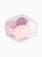 УЦЕНКА Спонжи для макияжа, набор - 4 шт., увеличиваются при намокании, розовые 10985318