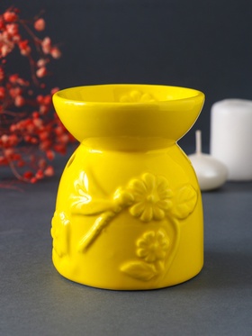 {{photo.Alt || photo.Description || 'УЦЕНКА Аромалампа керамика «Стрекоза на цветке» жёлтая 7.2×7.2×8.3 см'}}