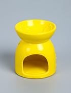 УЦЕНКА Аромалампа керамика «Стрекоза на цветке» жёлтая 7.2×7.2×8.3 см 10985336