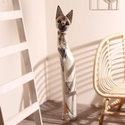 УЦЕНКА Сувенир дерево «Кошка с бабочкой и бантом из мозаики» белая 100×16×7 см 10985346