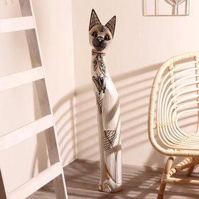 {{photo.Alt || photo.Description || 'УЦЕНКА Сувенир дерево «Кошка с бабочкой и бантом из мозаики» белая 100×16×7 см'}}