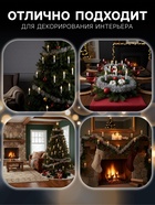 УЦЕНКА Гирлянда «Нить» 4 м с насадками «Свечи на прищепке», IP20, зелёная нить, 20 LED, 220 В, свечение тёплое белое - Фото 4