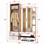 УЦЕНКА Прихожая Домино, 1500×350×2116, Крафт Золотой/Бетон - Фото 2