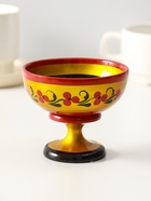 Креманка на ножке, дерево, хохлома «Праздник», 8×9 см - фото 68976141