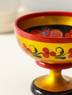 Креманка на ножке, дерево, хохлома «Праздник», 8×9 см - фото 68976142