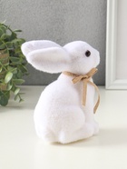 Фигурка пасхальная «Белый заяц с бантиком», 8×13×15 см  (артикул 10914082)  большой выбор товаров оптом и в розницу по низким ценам с доставкой