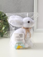 Фигурка пасхальная «Белый заяц с бантиком», 8×13×15 см  (артикул 10914082)  большой выбор товаров оптом и в розницу по низким ценам с доставкой